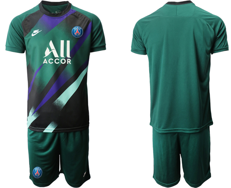 Men 2020-2021 club Paris St German Dark green goalkeeper Soccer Jerseys